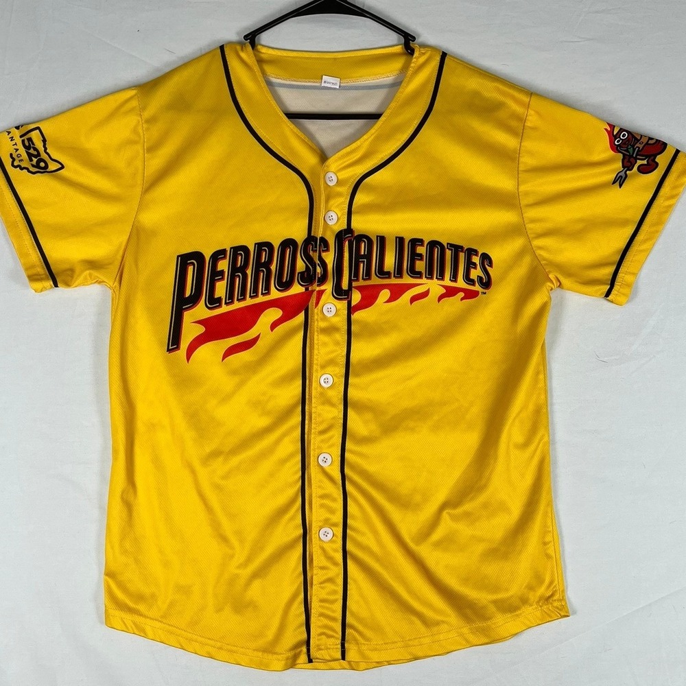 Akron RubberDucks Jersey Mens Small Yellow MiLB Baseball OT Sports EUC